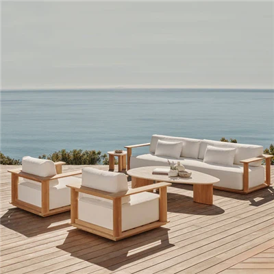 5 مجموعة أريكة خشب خشب الساج