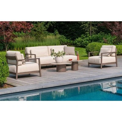 مجموعة أريكة أثاث حديقة الألومنيوم