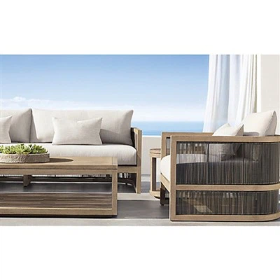 خشب الساج 4 قطع أريكة مجموعة